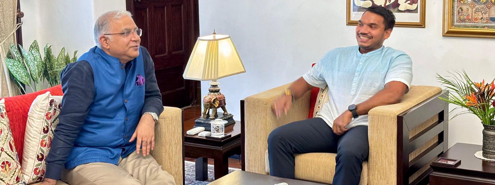 Namal Meets Indian Envoy In Colombo